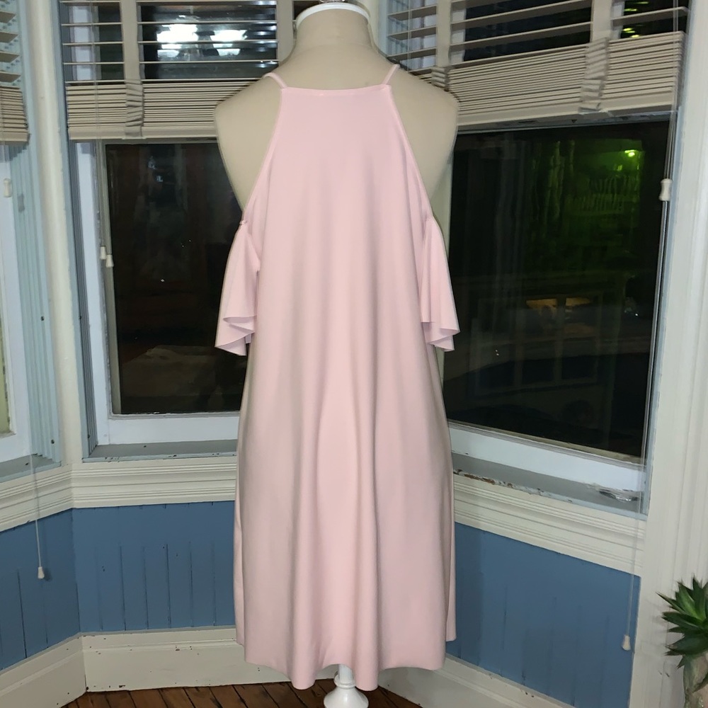 Zara blush pink dress cold shoulder π - Picture 11 of 16